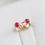 Thumbnail: Pink sapphire stud earrings, sterling silver or gold
