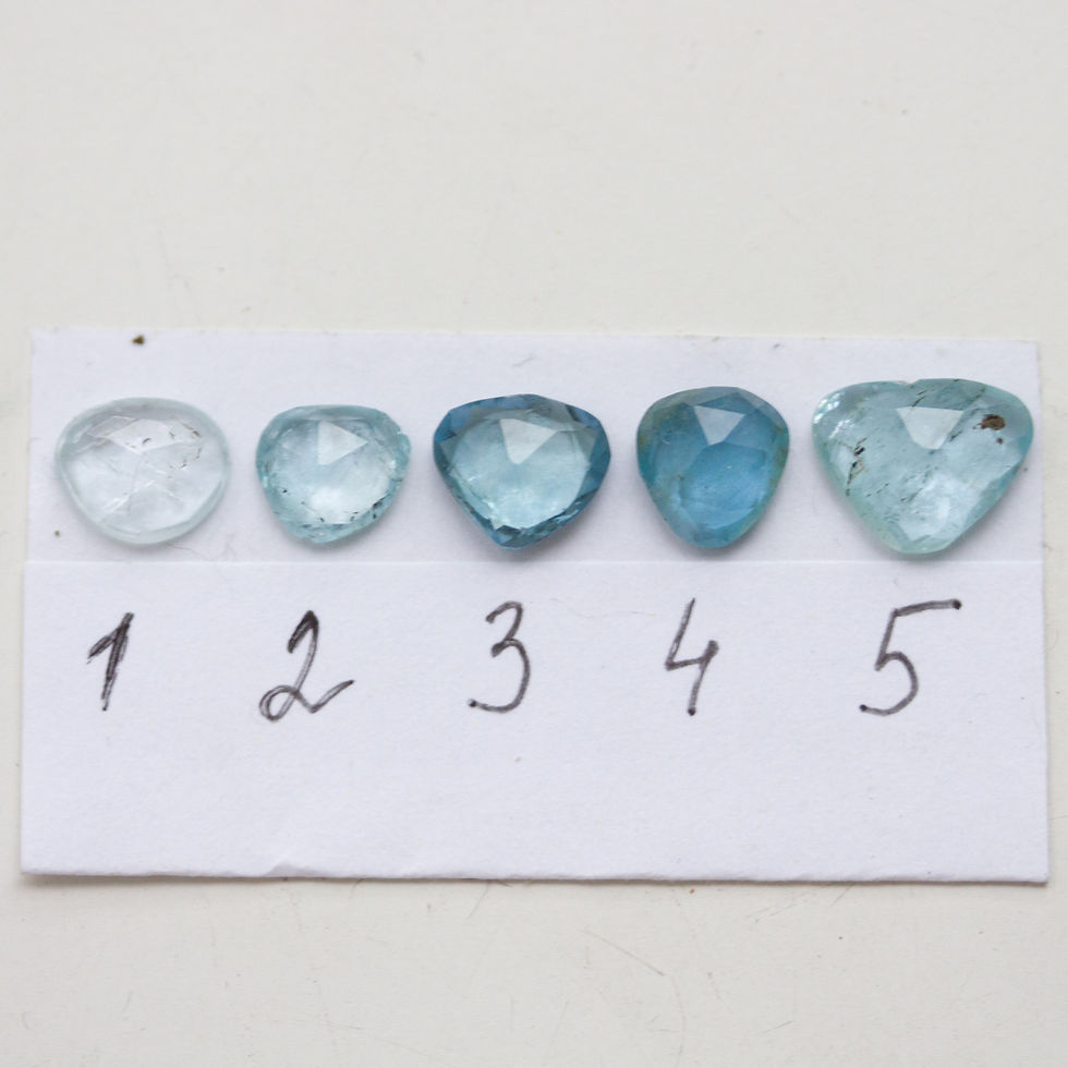 Thumbnail: Free form Aquamarine ring, stackable ring, March birthstone