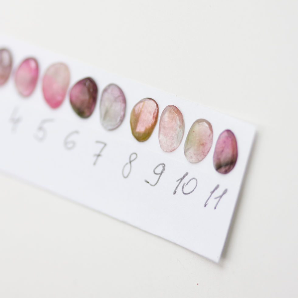 Thumbnail: Bi-color Tourmaline ring (bigger stone) - skinny stackable ring