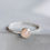 Thumbnail: Peach moonstone ring - skinny stackable ring with Peach moonstone