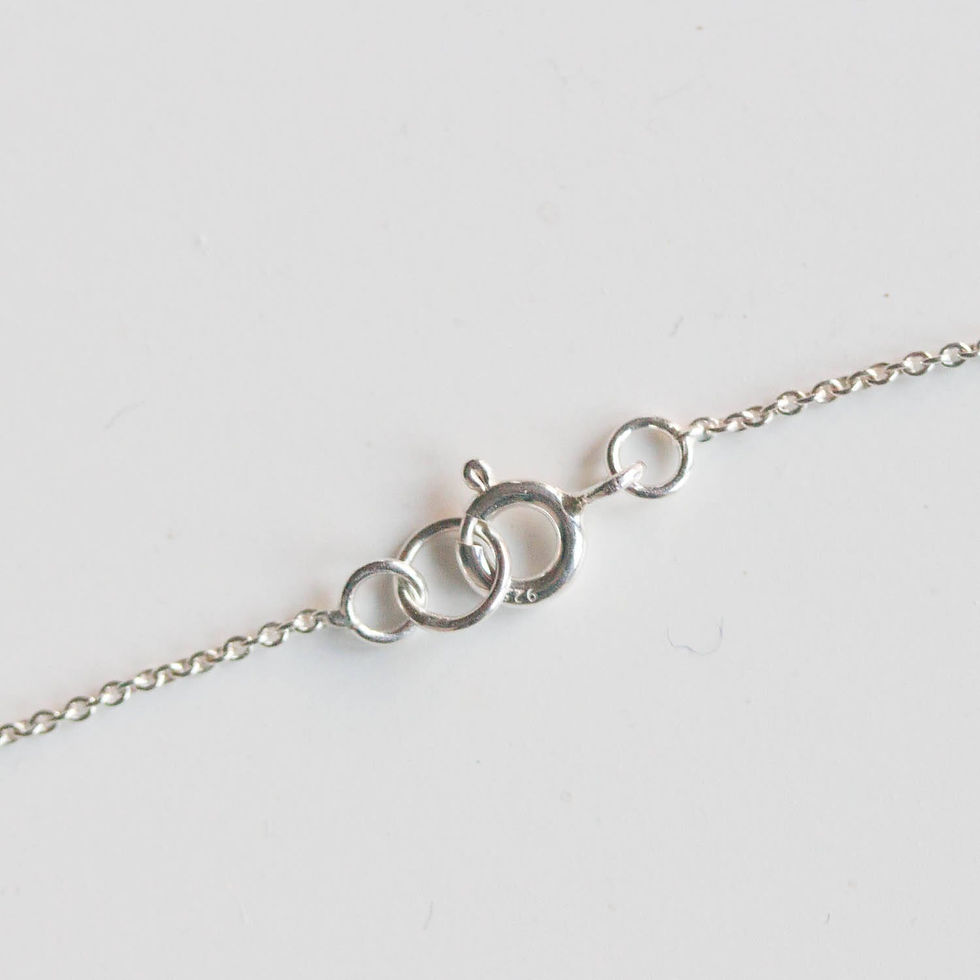 Thumbnail: Raw Aquamarine crystal necklace - March birthstone necklace, sterling silver