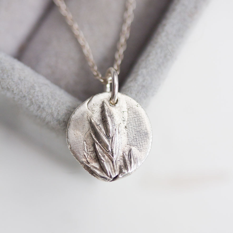 Thumbnail: Spikelet - nature inspired necklace with a spikelet texture