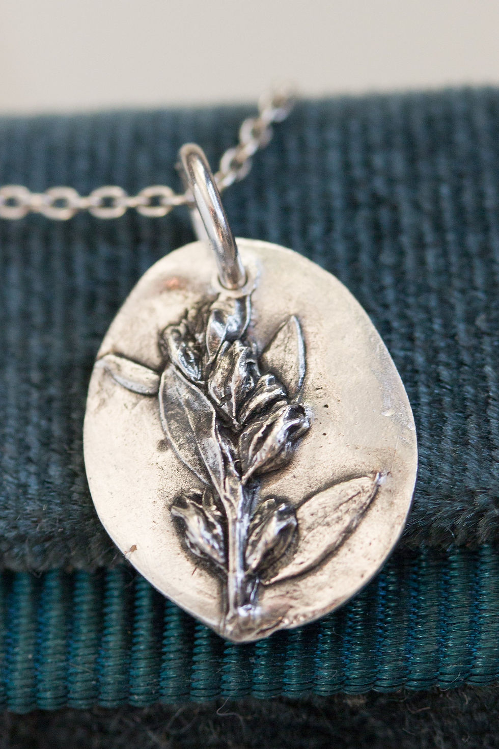 Thumbnail: Flowering Grass - nature inspired necklace with grass flowers texture