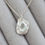 Thumbnail: Aquamarine necklace - delicate necklace with rose cut Aquamarine