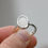 Thumbnail: Milky Moonstone - sterling silver ring with free form rose cut moonstone