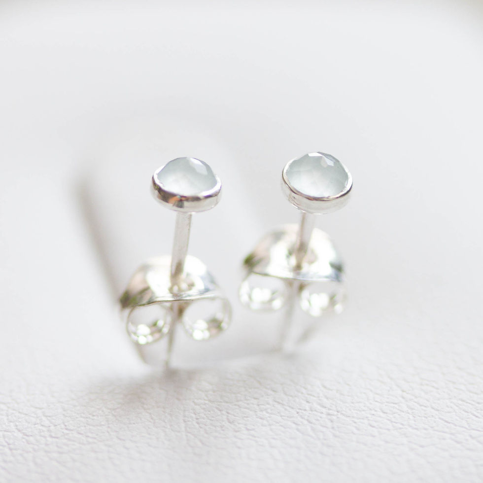 Thumbnail: Aquamarine stud earrings