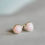 Thumbnail: Pink Opal stud earrings, sterling silver or gold, dainty earrings