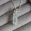 Thumbnail: Raw Aquamarine crystal necklace - March birthstone necklace, sterling silver