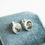 Thumbnail: Rutilated Prehnite stud earrings, sterling silver