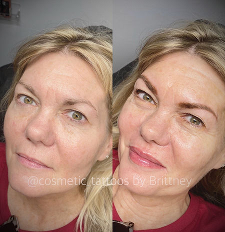 full face permanent makeup (lips, brows, eyeliner)