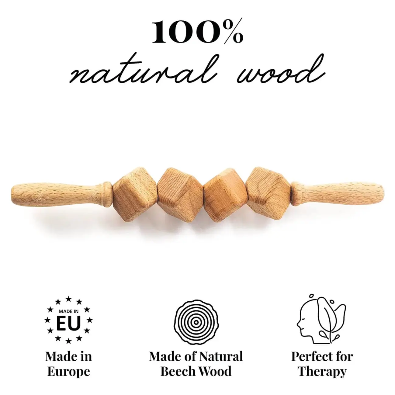 Wooden Cellulite Massage Roller Tool Brush Massager