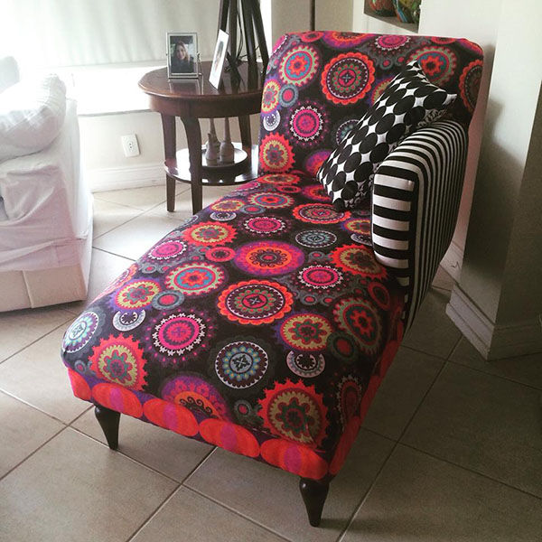 Miniatura: Tecido com estampa para decoração - kilim preto