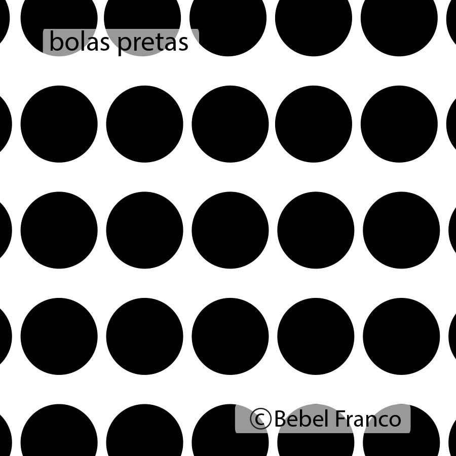 papel de parede bolas pretas com fundo branco