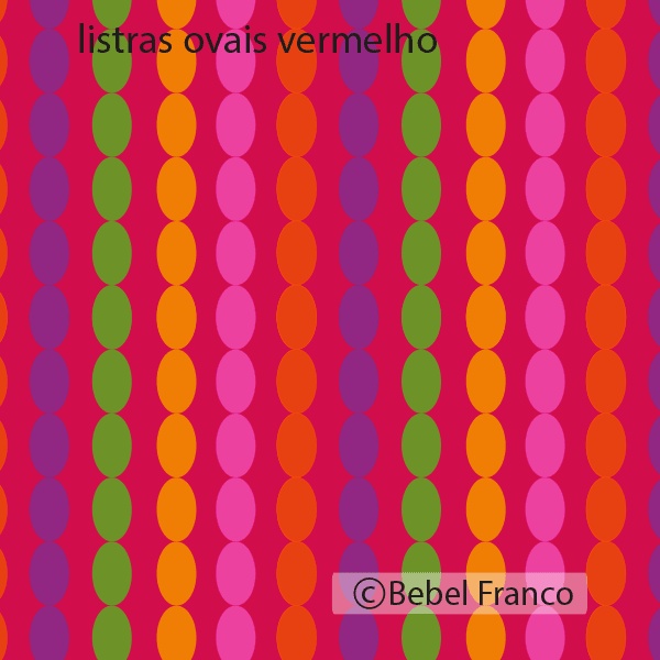 listras ovais vermelho