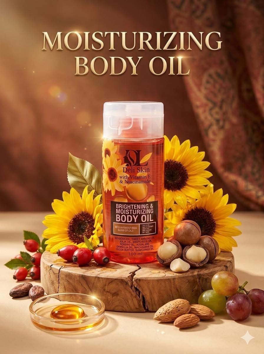 Thumbnail: Deli Skin Brightening & Moisturizing Body Oil (100ml)