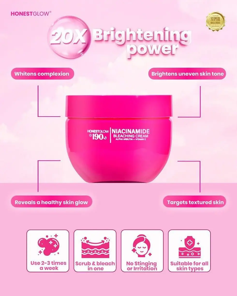 Thumbnail: HonestGlow Niacinamide Bleaching Cream Flawless Bright (250g)