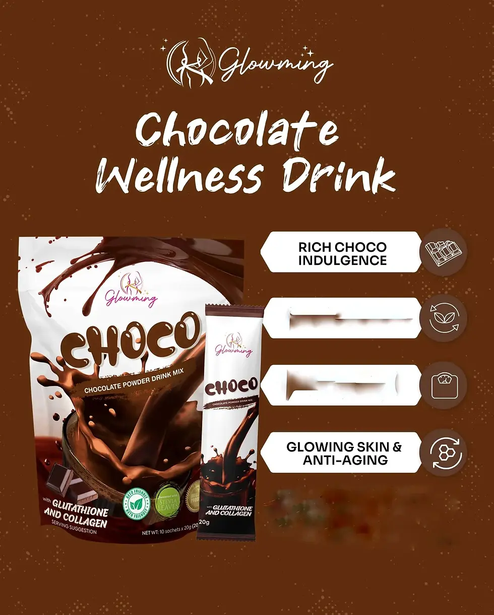 Thumbnail: Glowming Choco - Glutathione & Collagen Drink Mix (20g x 10 Sachets)