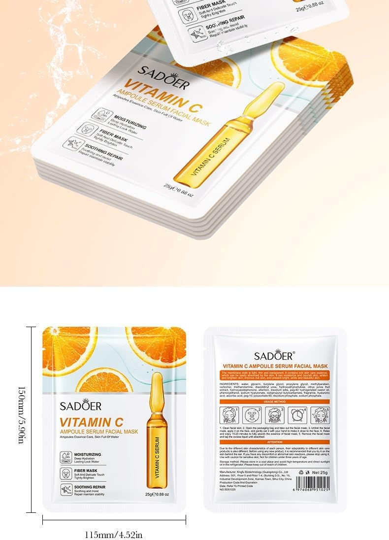 Thumbnail: SADOER Vitamin C Ampoule Serum Facial Sheet Mask 25g