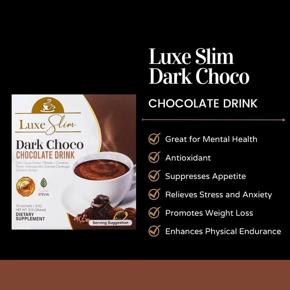 Thumbnail: Luxe Skin Dark Choco Chocolate Drink 10 Sachets (21g)
