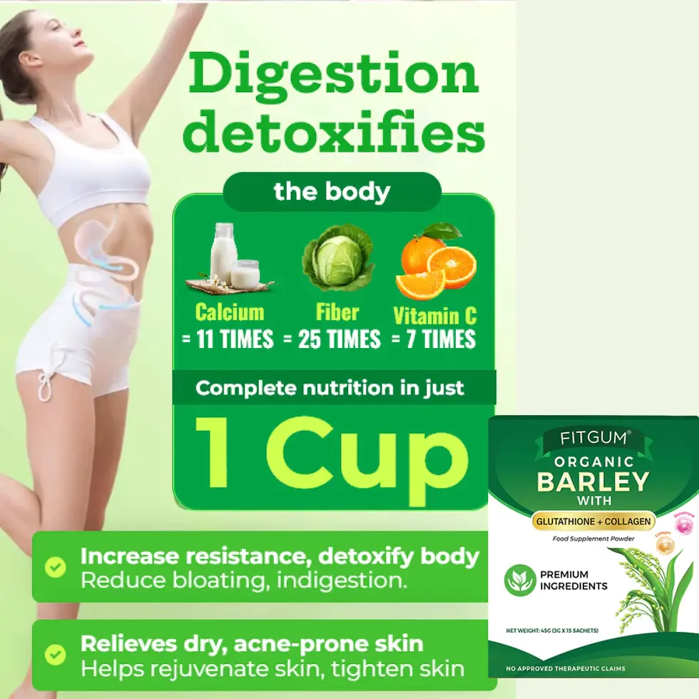 Thumbnail: Fitgum Organic Barley 50xGluta + Collagen (15packs)