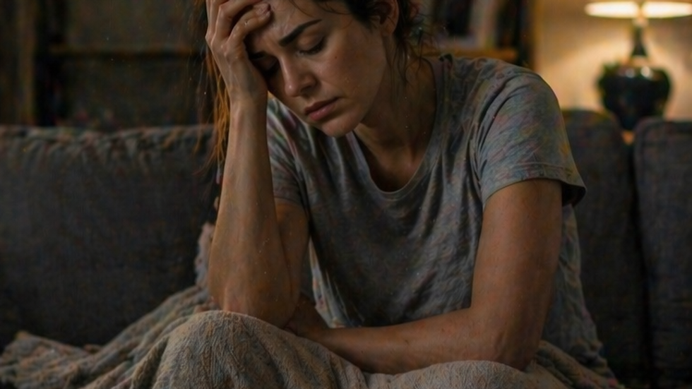 woman upset and stressed