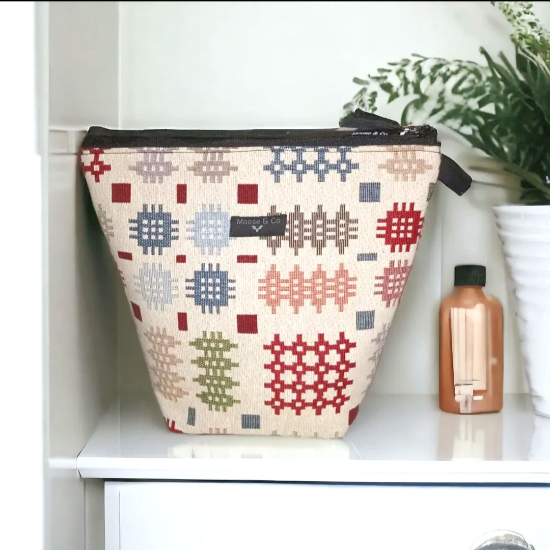 Welsh Tapestry Design Make up/ Toiletry Bag by Moose & Co