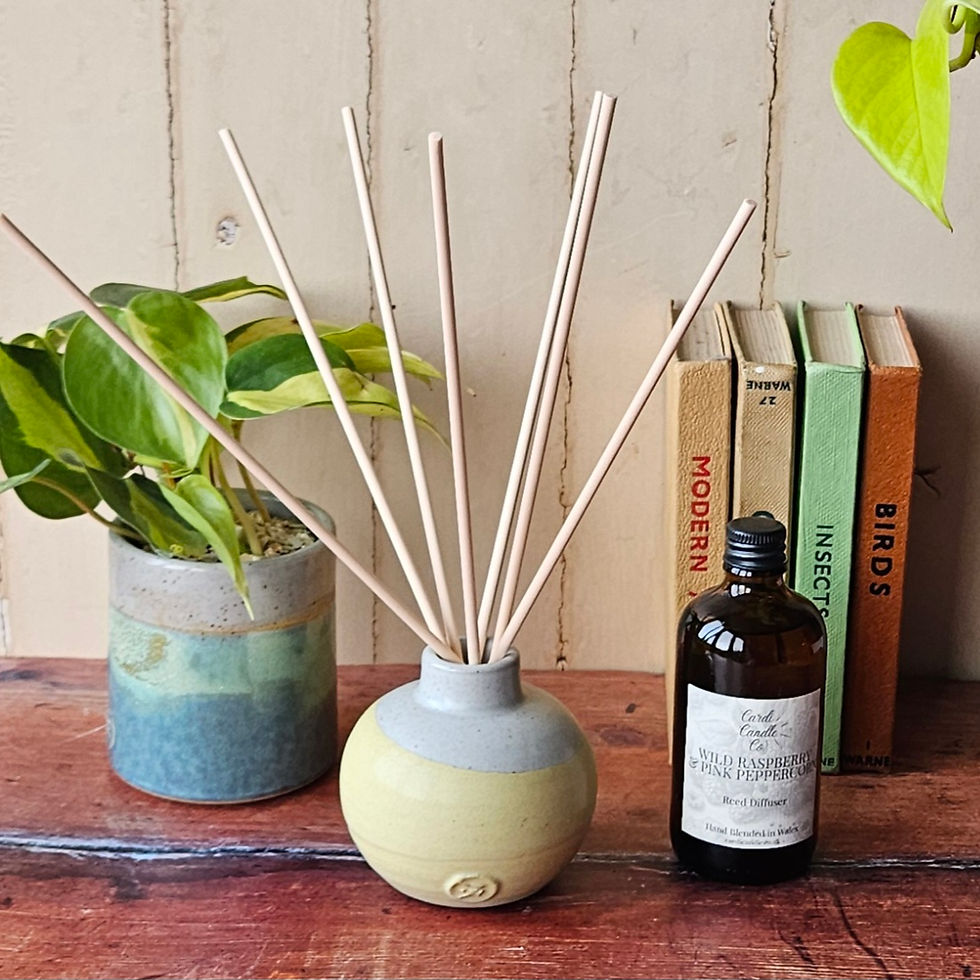 Thumbnail: Hand-Thrown Ceramic Reed Diffuser by Penrhiw Pottery- Chalky Yellow