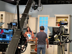 Keandra on Set with a client