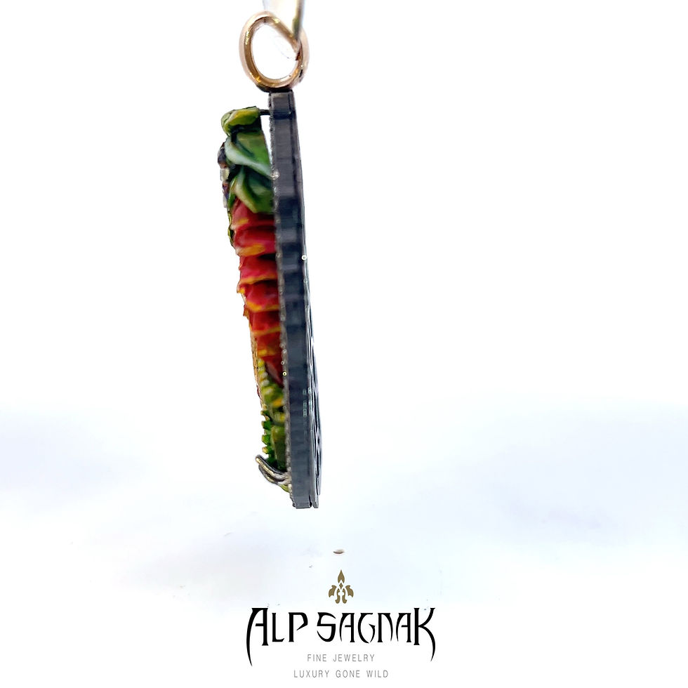 Thumbnail: Alp Sagnak TheANIMAL MEDICINE Lion Pendant 14K Yellow Gold 925K Silver Diamonds