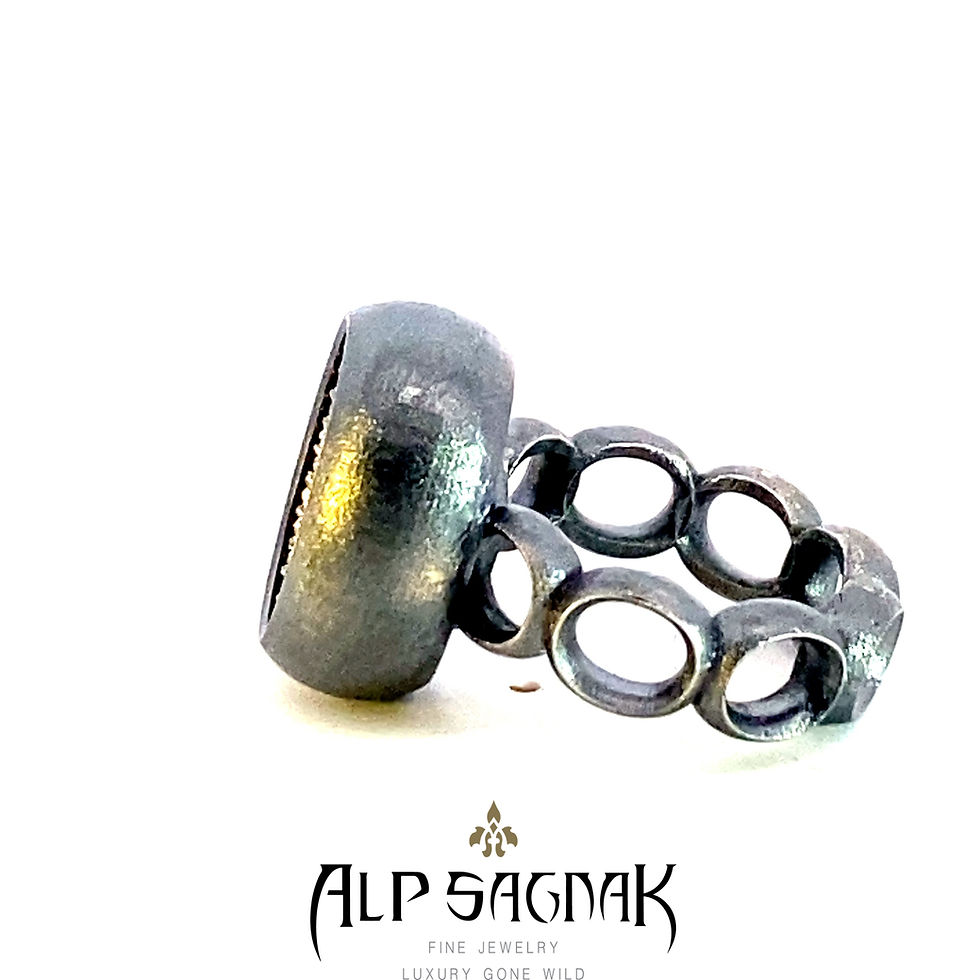 Thumbnail: Alp Sagnak ThePortal 925K Silver Ring With Diamonds