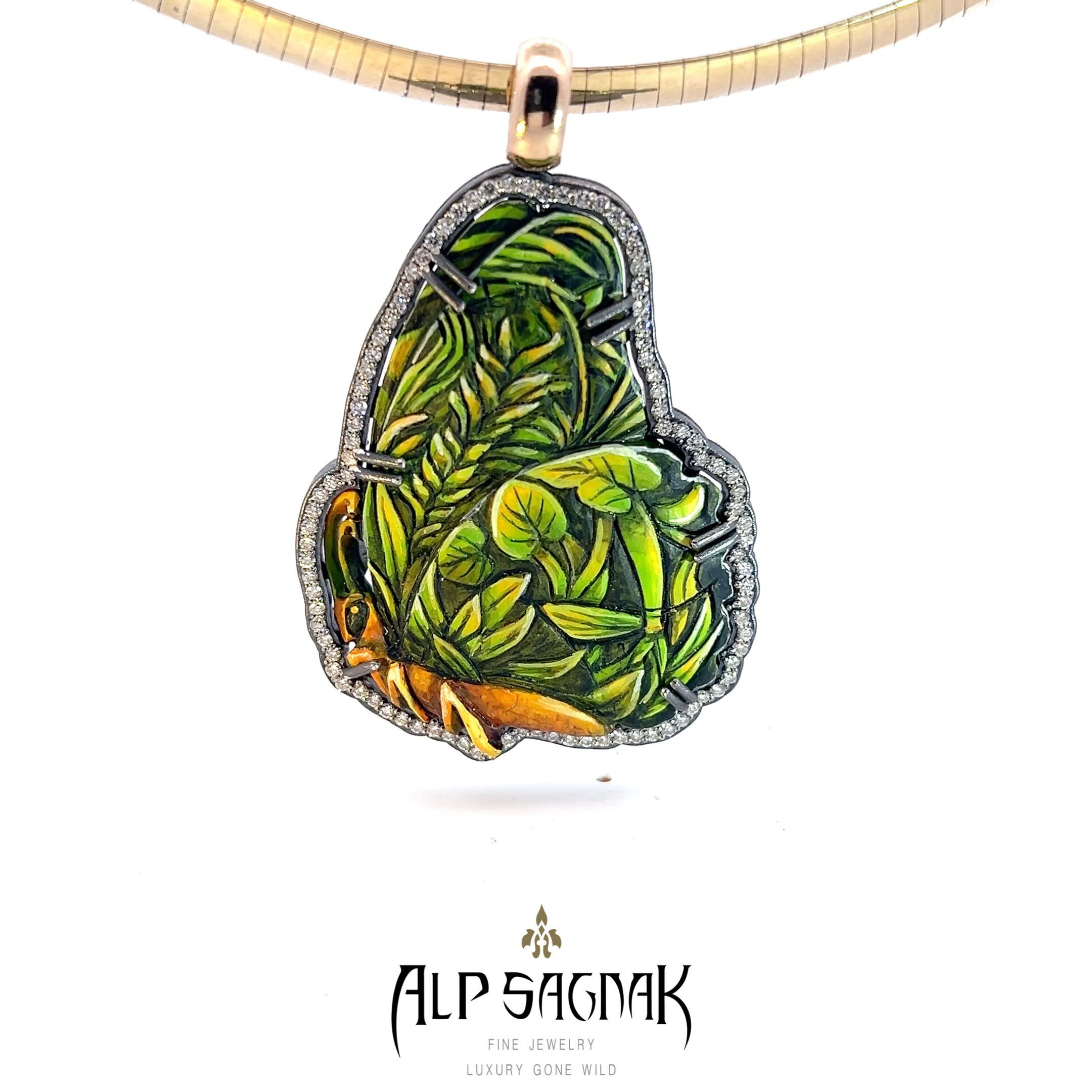 Alp Sagnak TheANIMAL MEDICINE Butterfly Pendant 14K Yellow Gold 925k Silver