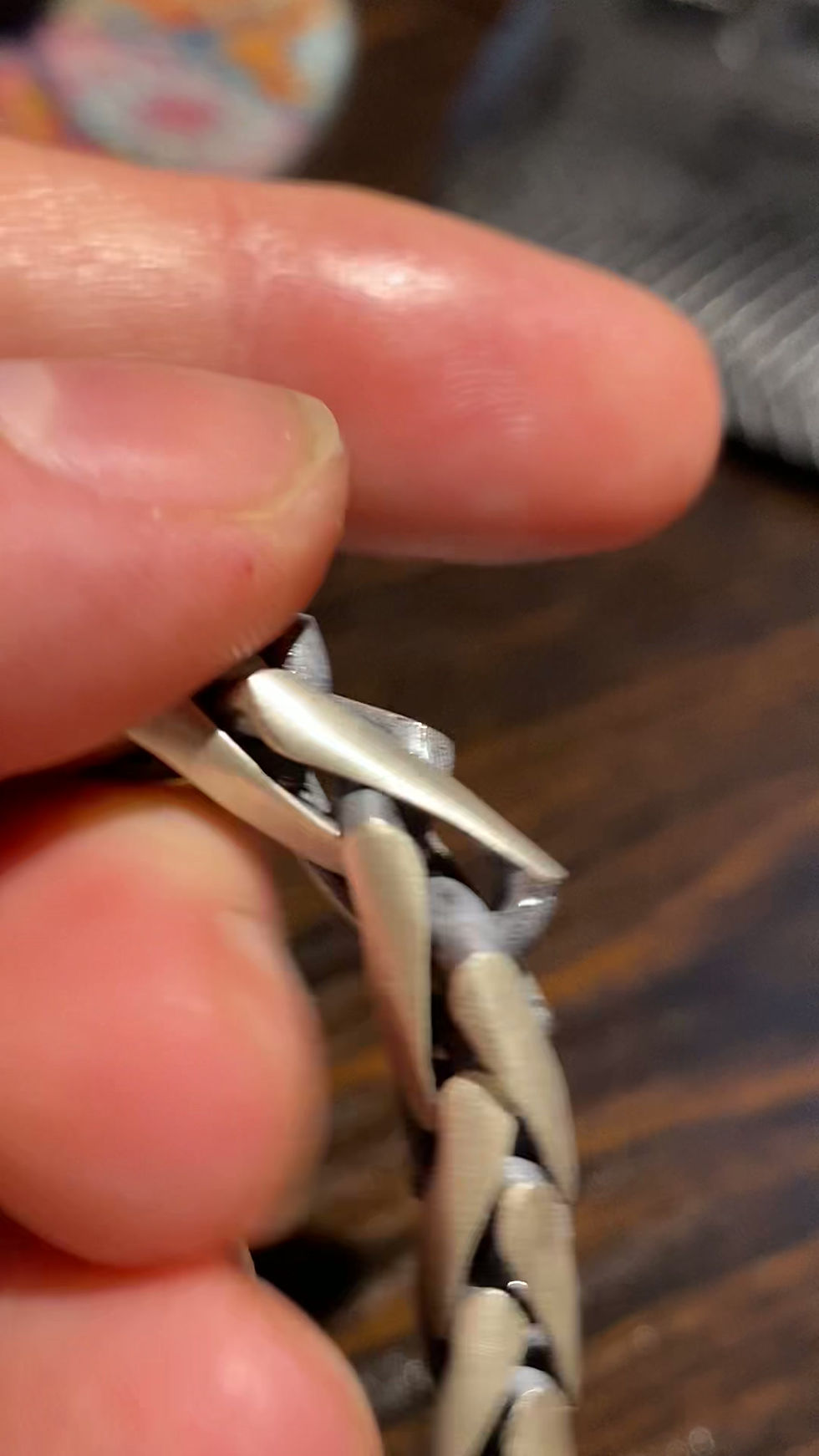 Thumbnail: Alp Sagnak 925K Silver Bullet Clasp Snake Bracelet With Diamonds