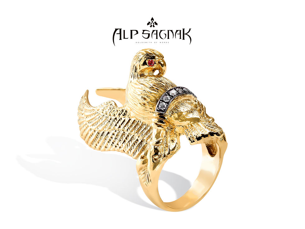 Thumbnail: 14 K Yellow Gold Dove Ring