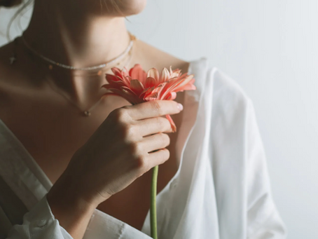 白いシャツとカーネーション