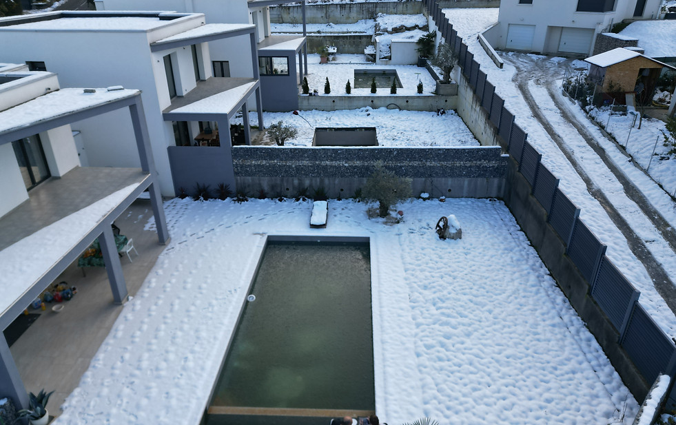 réalisation de 3 piscine pour un projet de villas en haute Savoie