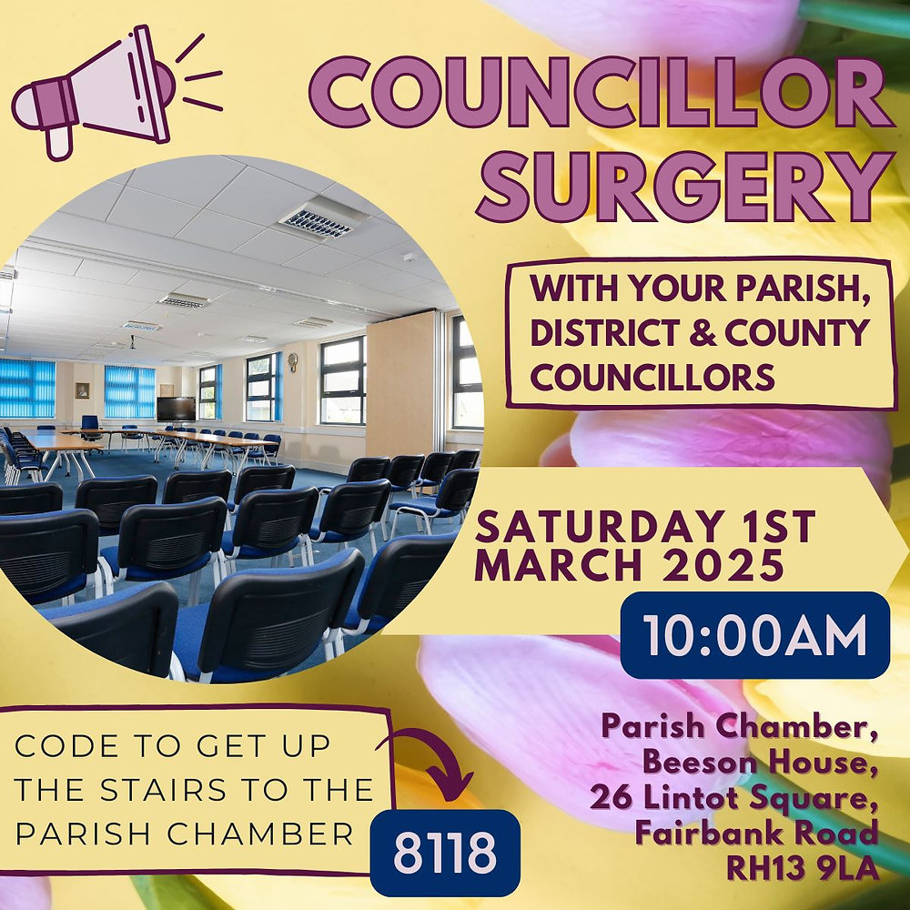 Mp Surgery Poster Councillor Surgery - 1st March 2025