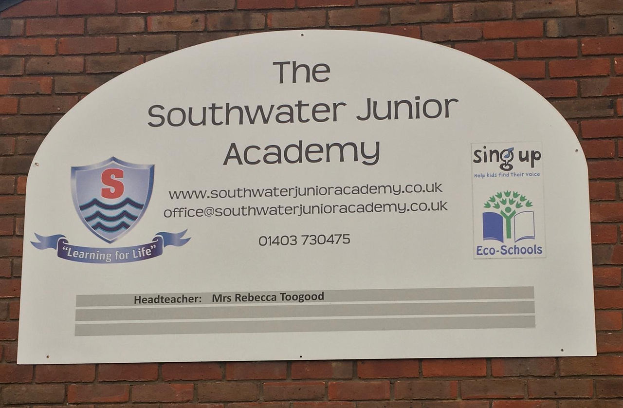 Southwater Junior Academy White Sign