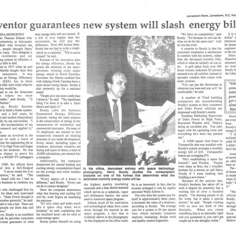 Harry Boody HVAC Article.
