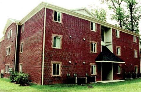 Three-level student apartments in Greensboro, N.C.