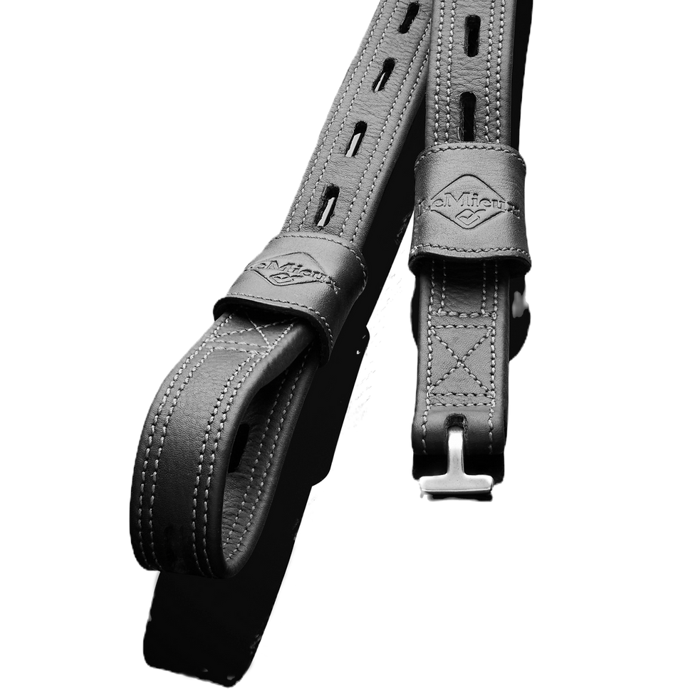 Étrivières Vector Close Contact Cuir Noir - LeMieux