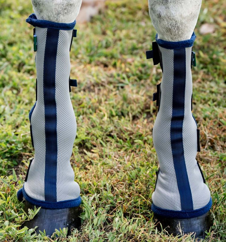 Guêtres Anti-mouches Silver & Navy - Horseware