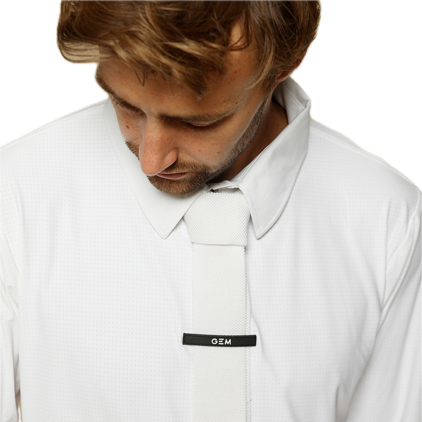 Miniature : Polo de concours manches longues Homme Blanc - GEM