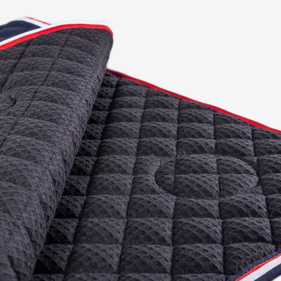 Thumbnail: Tapis de Selle Dressage Global Waffle Desert Sky - Tommy Hilfiger