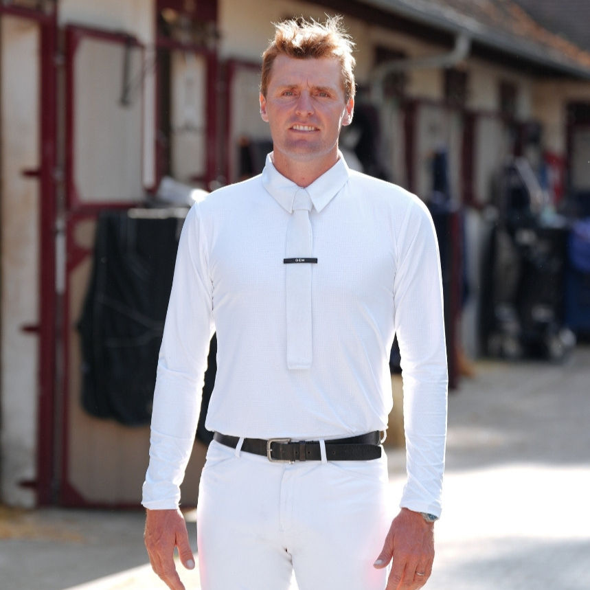 Miniature : Polo de concours manches longues Homme Blanc - GEM