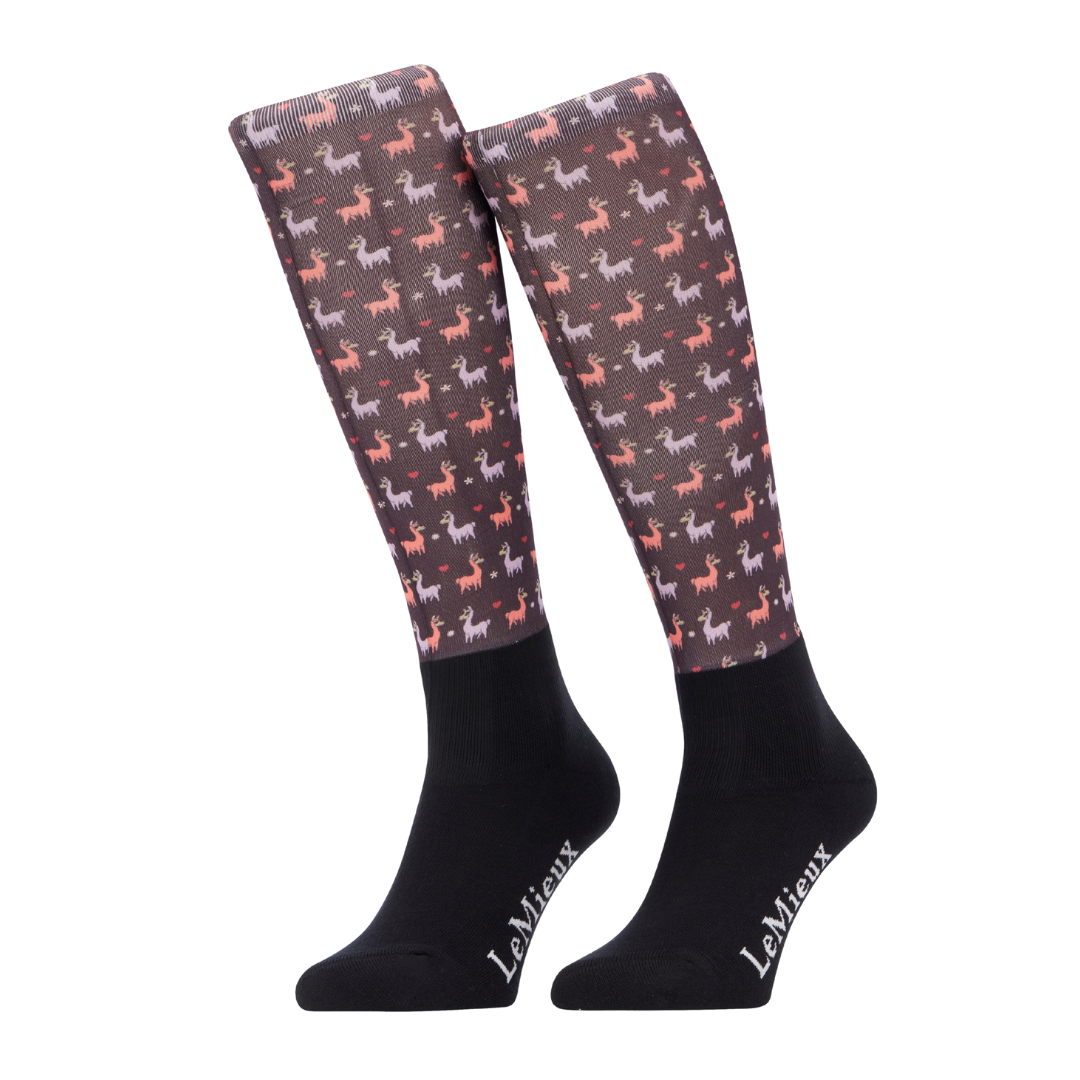 Chaussettes Footsie Lamas Damson - LeMieux