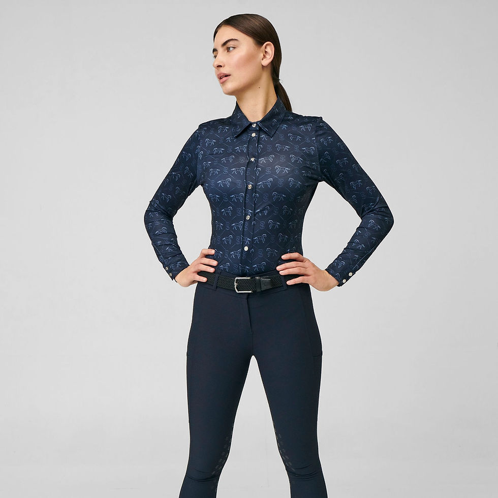 Miniature : Chemise Estelle Running Horse Navy - PS of Sweden