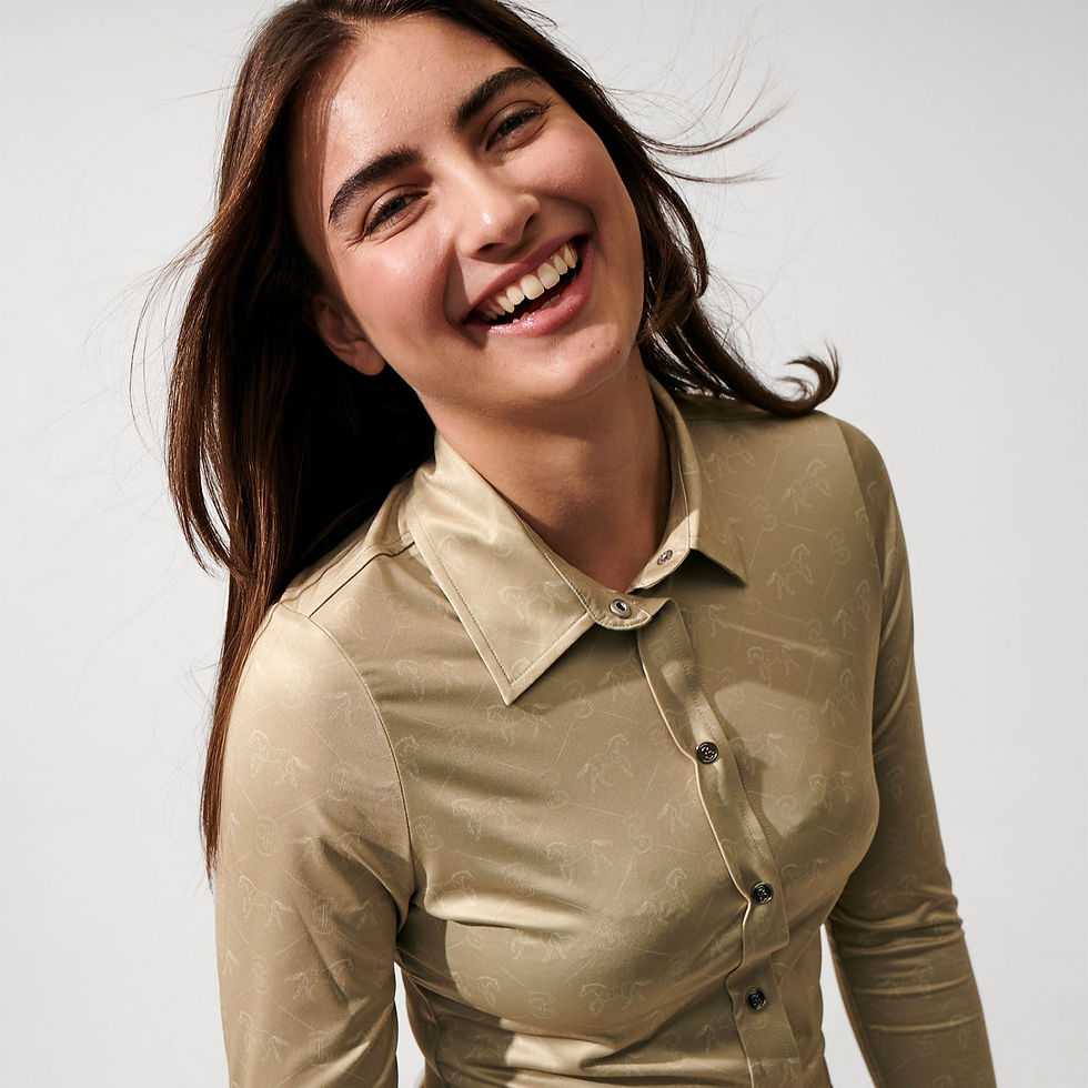 Thumbnail: Chemise Estelle Running Horse Pistachio Green - PS of Sweden