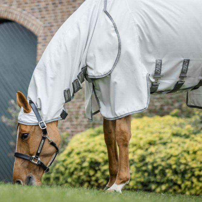 Miniature : Couverture anti-mouches Amigo Ripstop Hoody Titanium Grey & Silver - Horseware