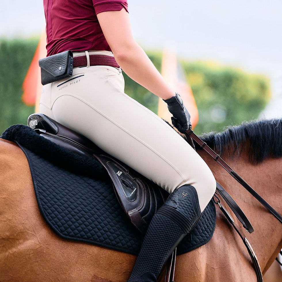 Thumbnail: Pantalon d'equitation X-Design Femme beige - Horse Pilot