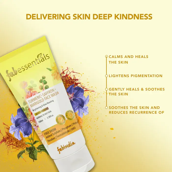 Thumbnail: Fabessentials Turmeric Saffron Marigold Face Wash 100mL